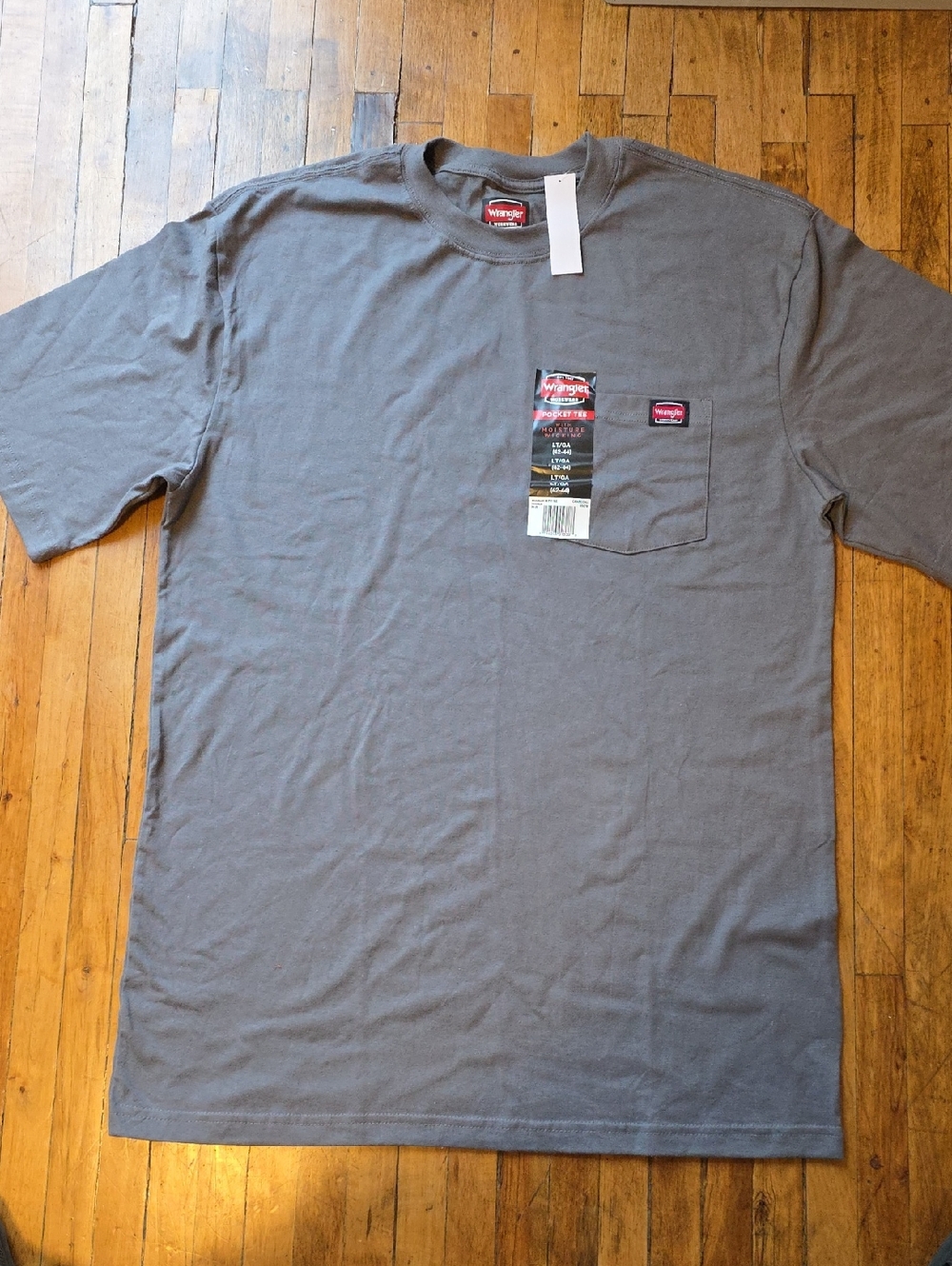 Wrangler Gray Short-Sleeve Pocket Tee